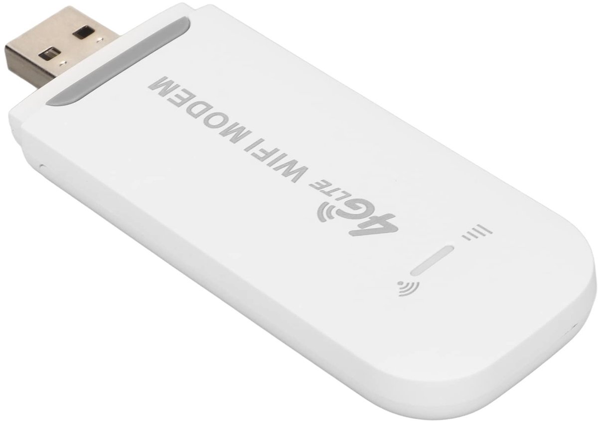 Dailygoods - Dailygoody - 4G USB WiFi Modem Dongle - Draagbare Wifi-Hotspot - Wit - Ondersteunt 10 gebruikers - Snel downloaden tot 150 Mbit/s - Geschikt voor ...