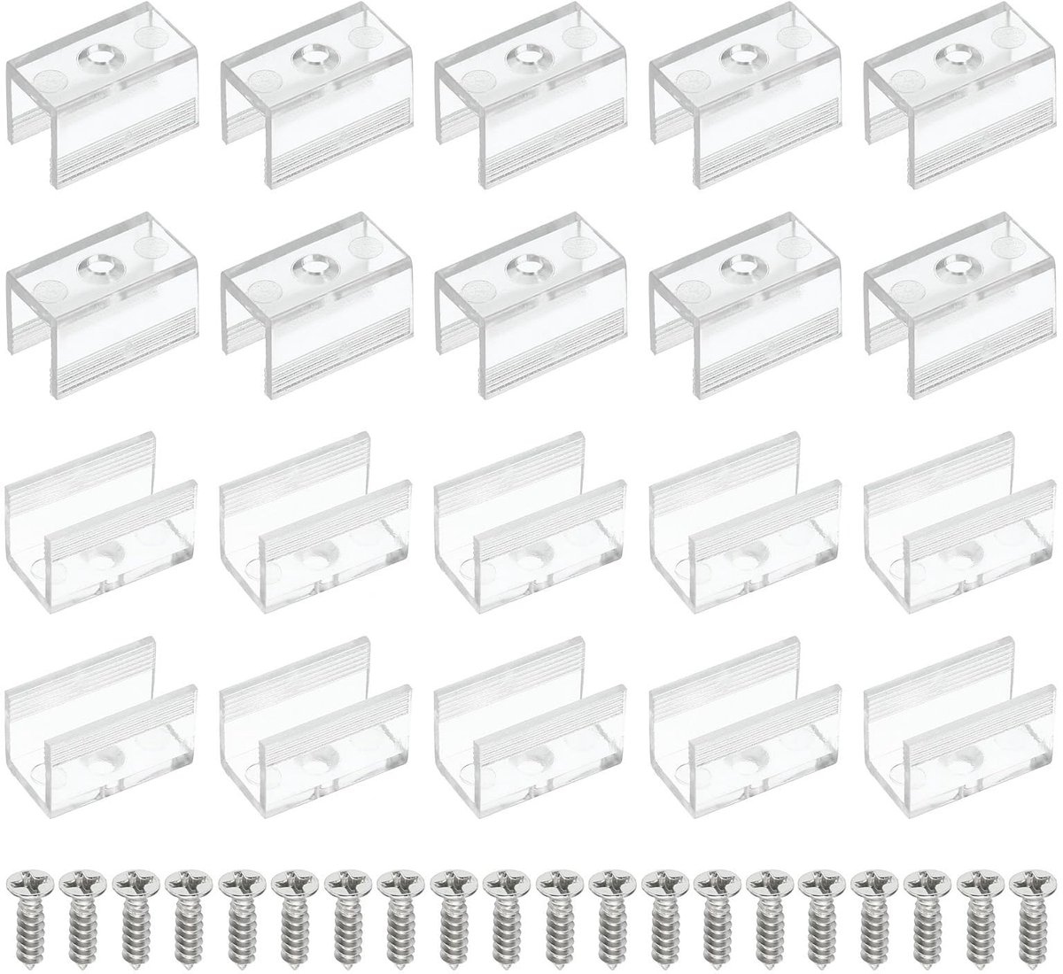 Dailygoods - 60 Stuks LED-strip Lichtclips voor Bevestiging