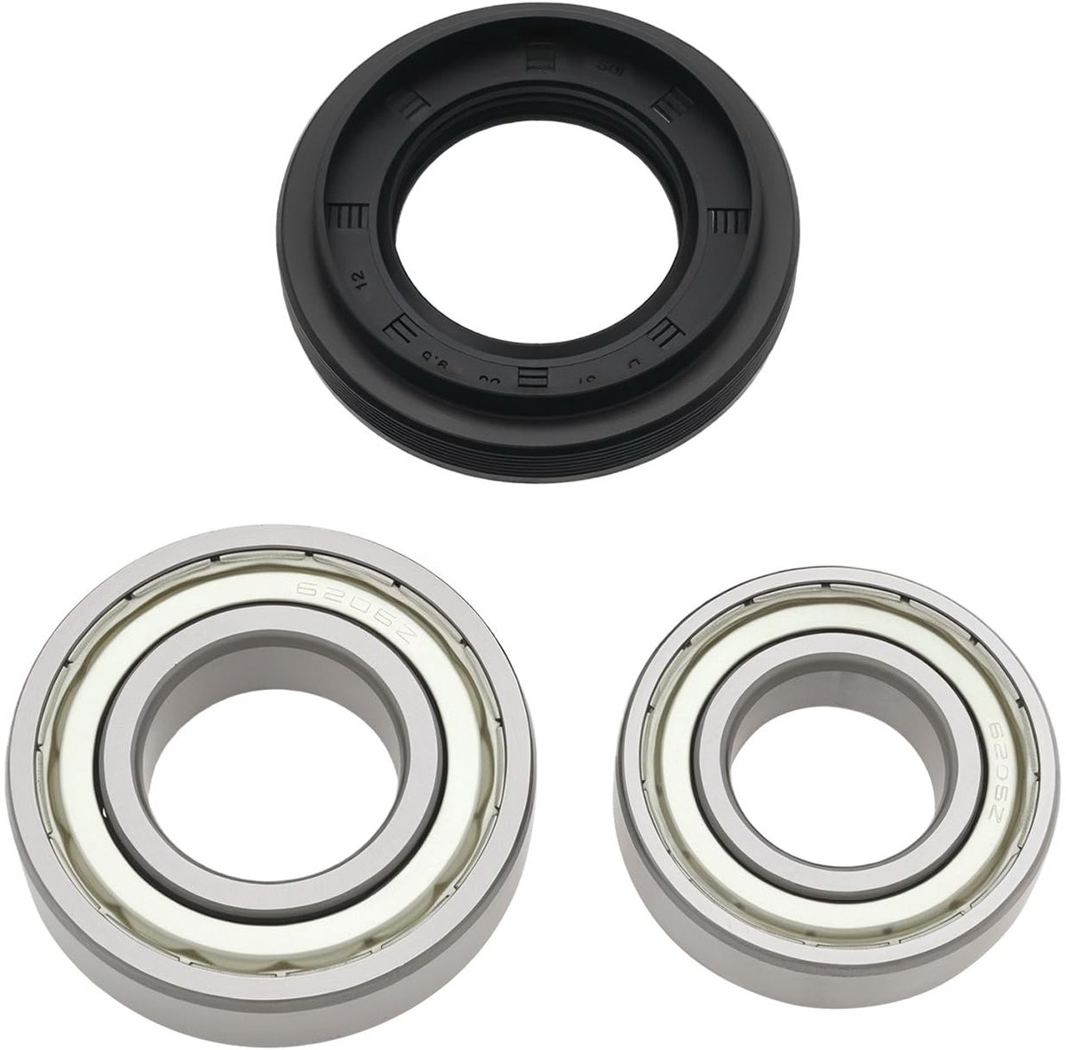 Dailygoods - Dailygoody - Wasmachine Trommellager Set - Vervangend Onderdeel - Zwart - Afdichting - Compatibel met LG en Amica - Hoogwaardige kwaliteit
