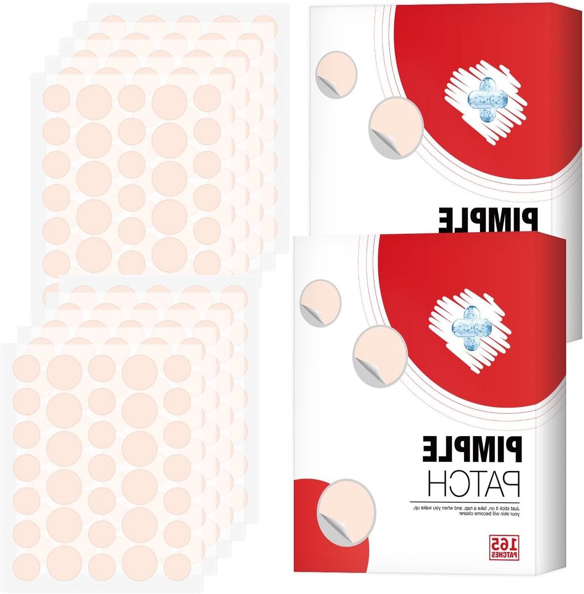 Effectieve Acne Patches voor Puntbehandeling - Hydrocolloïde Dots voor Onzichtbare Huidverzorging, Sterke Hechting en 330 Stuks voor Dag en Nacht Gebruik