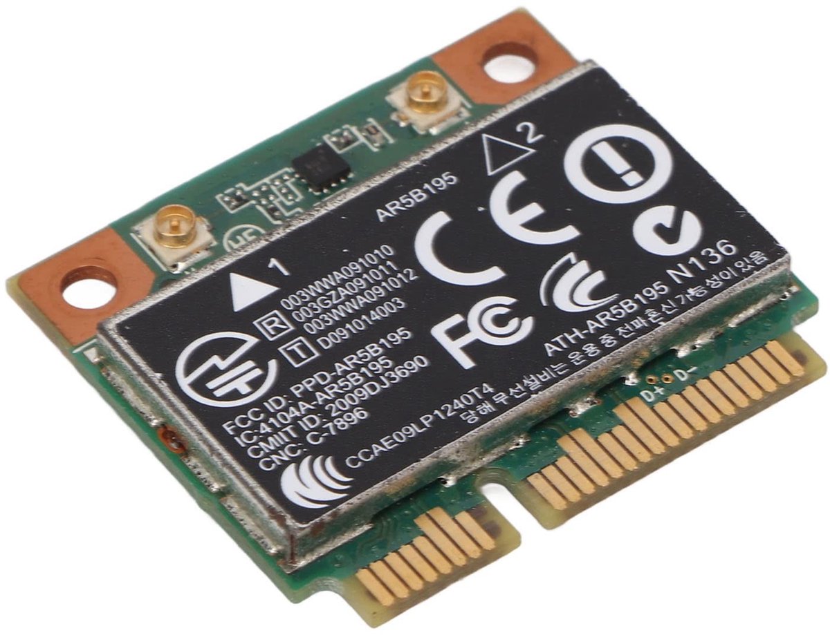 Dailygoods - Dailygoody - WiFi-netwerkkaart - Mini PCIe Draadloze Kaart - 150 Mbps Snelheid - Compact - Bluetooth 3.0 Ondersteuning - Plug and Play - Geschikt voor..