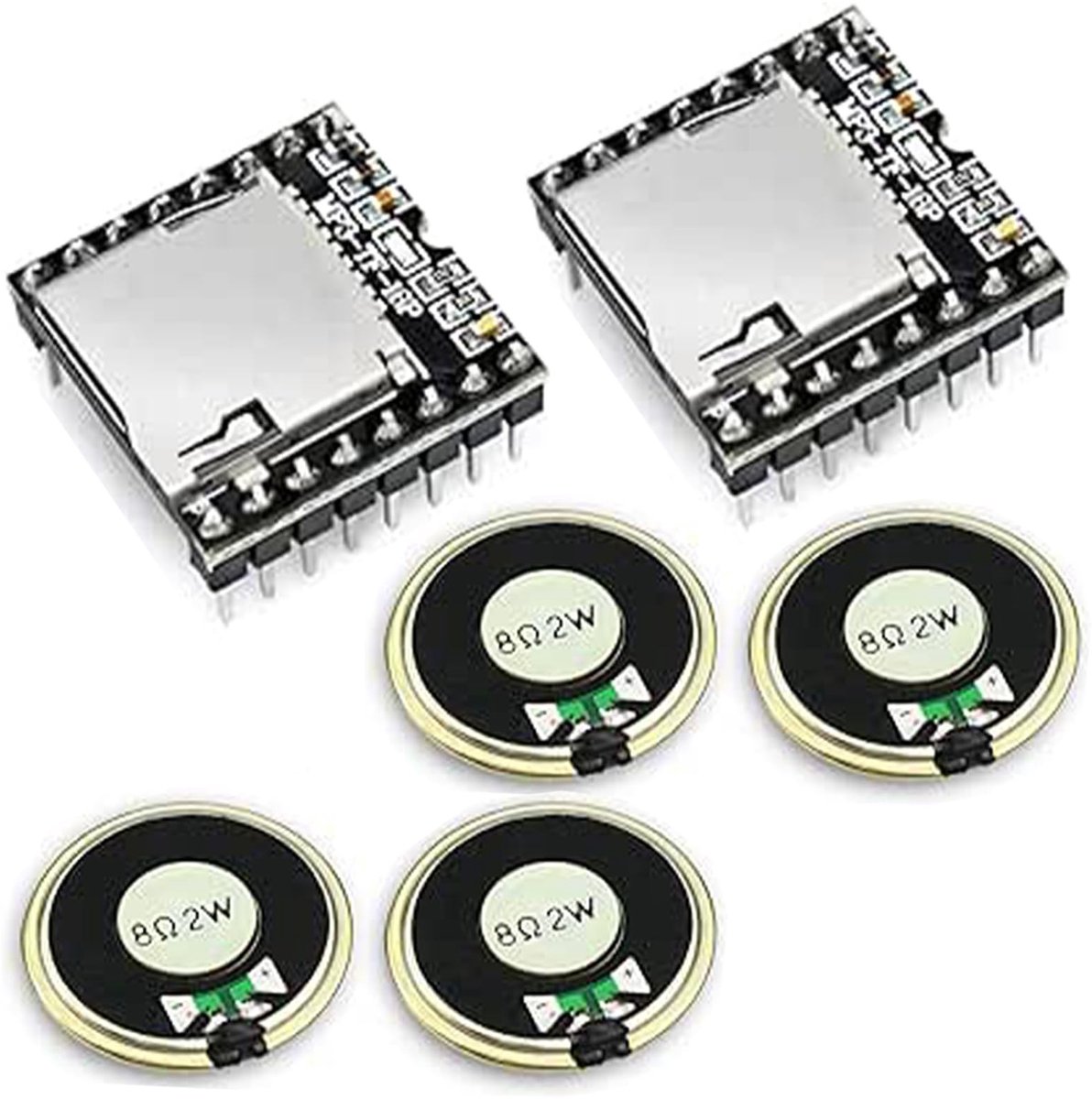 Dailygoods - Dailygoody - MP3 Player Module - Mini MP3 Speler - Metalen Behuizing - Ronde Luidspreker - DIY Projecten - Compact en Lichtgewicht - Geschikt voor Muz