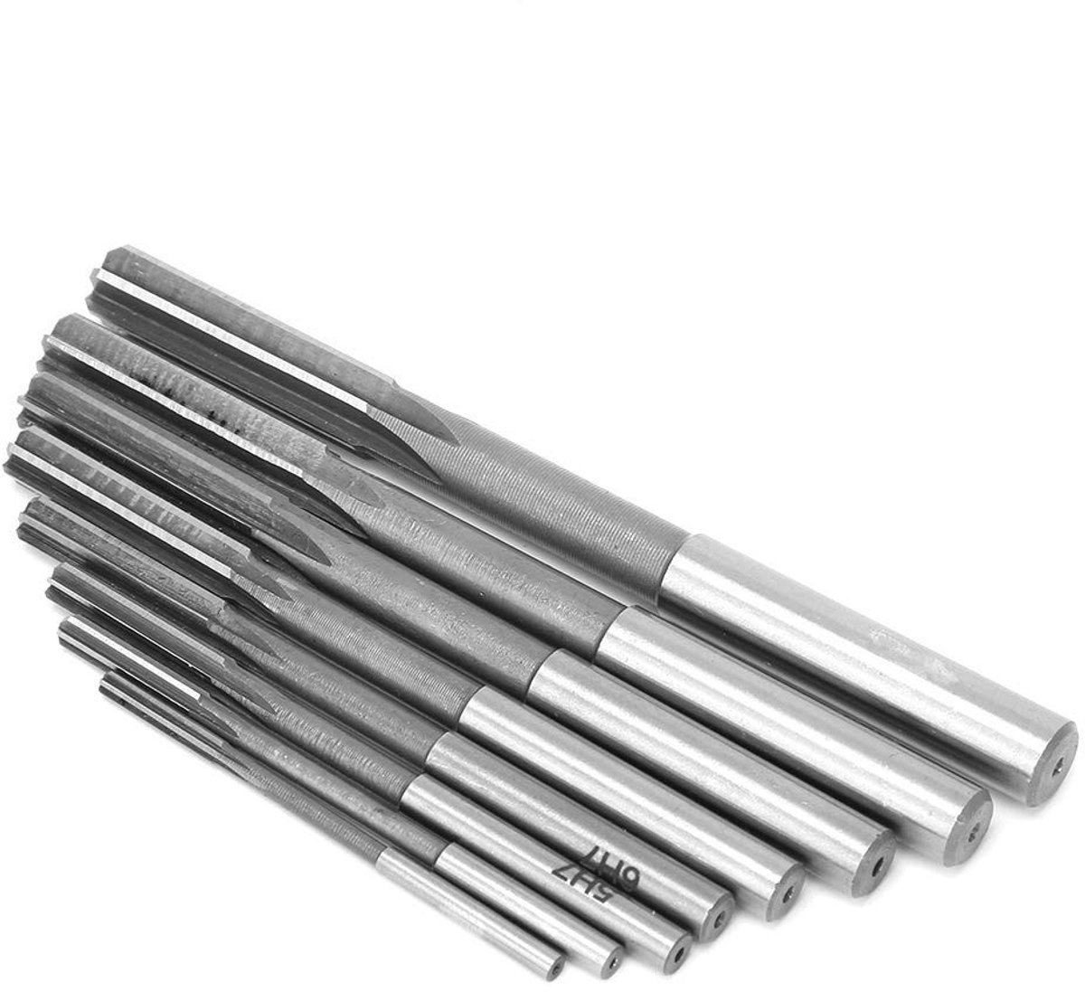 Dailygoody - 8-delige spanningsgereedschapsset - H7-raspahle - Voor nauwkeurig raspen - Hoogwaardige hogesnelheidsstaal - Accessoires voor metaalbewer
