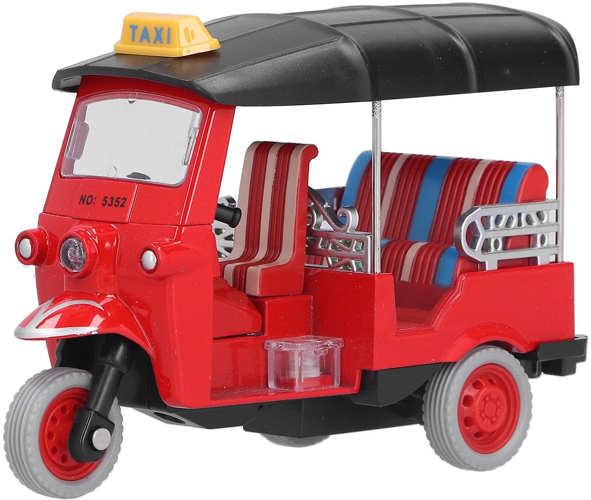 Dailygoody - Thais Driewieler - Speelgoed voor Kinderen - Rood - Simulatie Voertuig - Educatief Speelgoed - Geschikt voor Peuters - Tuk Tuk Model