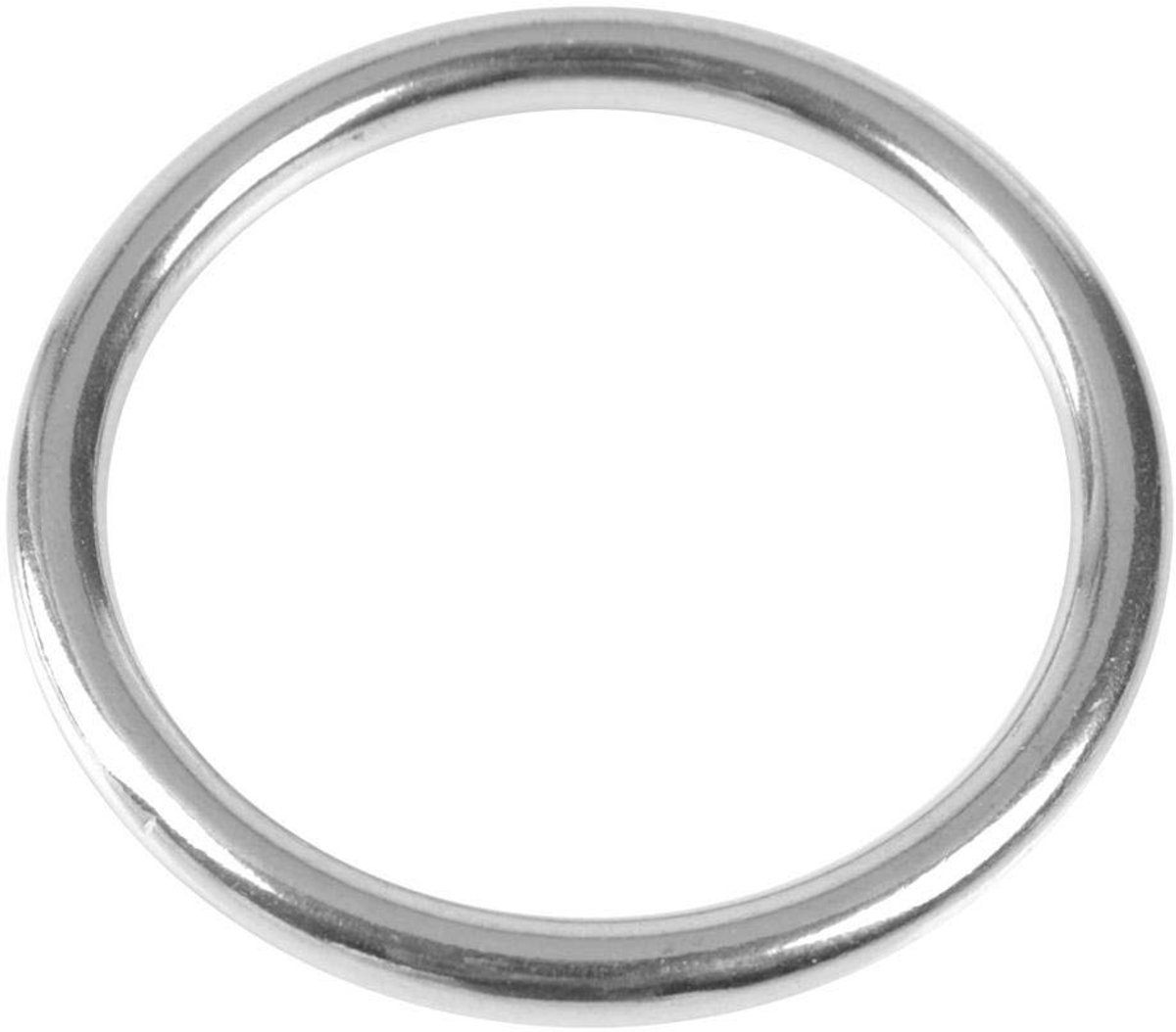 Dailygoods - Dailygoody - Gelaste O Ring Roestvrijstaal - Multifunctioneel Gebruik - Duurzaam en Roestbestendig - 6 x 60 mm - Voor Boot en Sport - Perfect voor Kli
