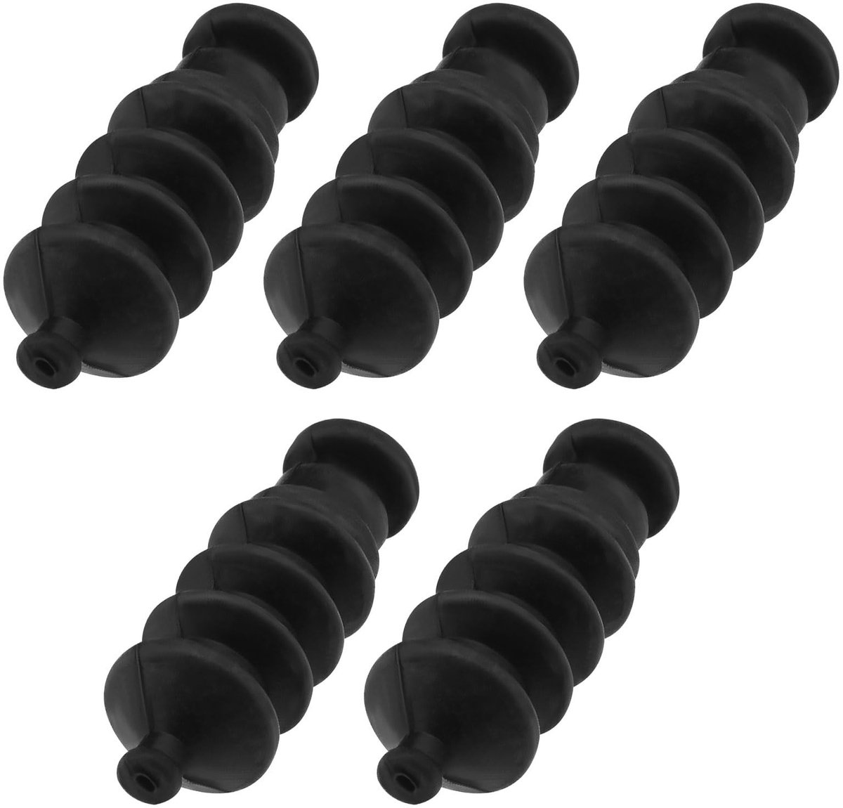 Dailygoods - Dailygoody - Waterdichte Push Rod Rubber Seal - Vervanging voor RC Boot - Zwart - Rubber Balg - 5 Stuks - Geschikt voor Elektrische en Methanol Boten