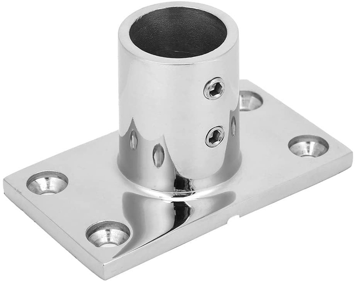 Dailygoods - Dailygoody - Leuning Fitting - Roestvrij Staal - 90 Graden - 25mm - Marine Boot Fitting - Duurzaam en Betrouwbaar - Geschikt voor Boot en Yacht