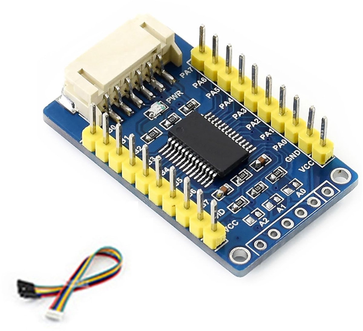 Dailygoods - Dailygoody - I/O-uitbreidingsplaat - I2C-interface - Breid tot 128 I/O-pinnen uit - Compact formaat - Geschikt voor 3,3 V/5 V - Ondersteunt meerdere p