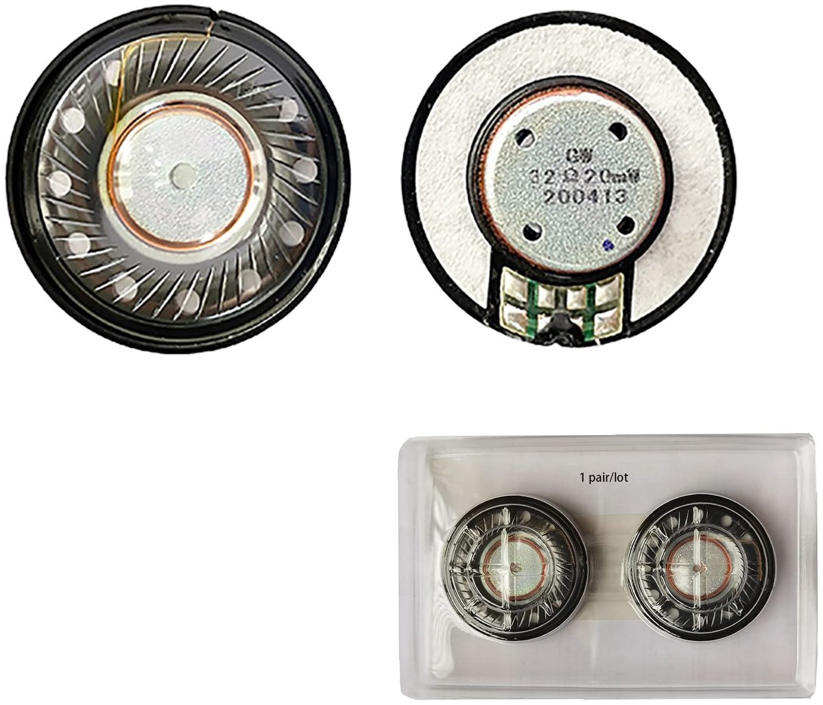 Dailygoods - Cosensi - Dailygoody - Vervangende Luidsprekers - 40mm Drivers - Hoogwaardige Geluidskwaliteit - Zwart - Reparatie Onderdelen - Geschikt voor QC2 QC15 QC3 AE2 OE2