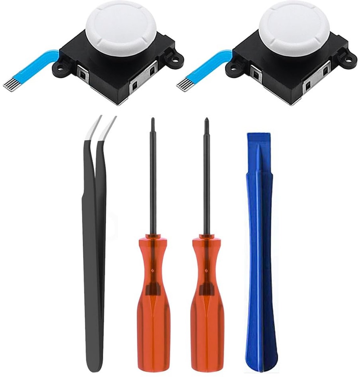 Dailygoods - Dailygoody - Vervangende Joystick - Reparatieset - Inclusief Gereedschap - Geschikt voor NS Switch - 6 Stuks - Joy-Con en Switch Lite