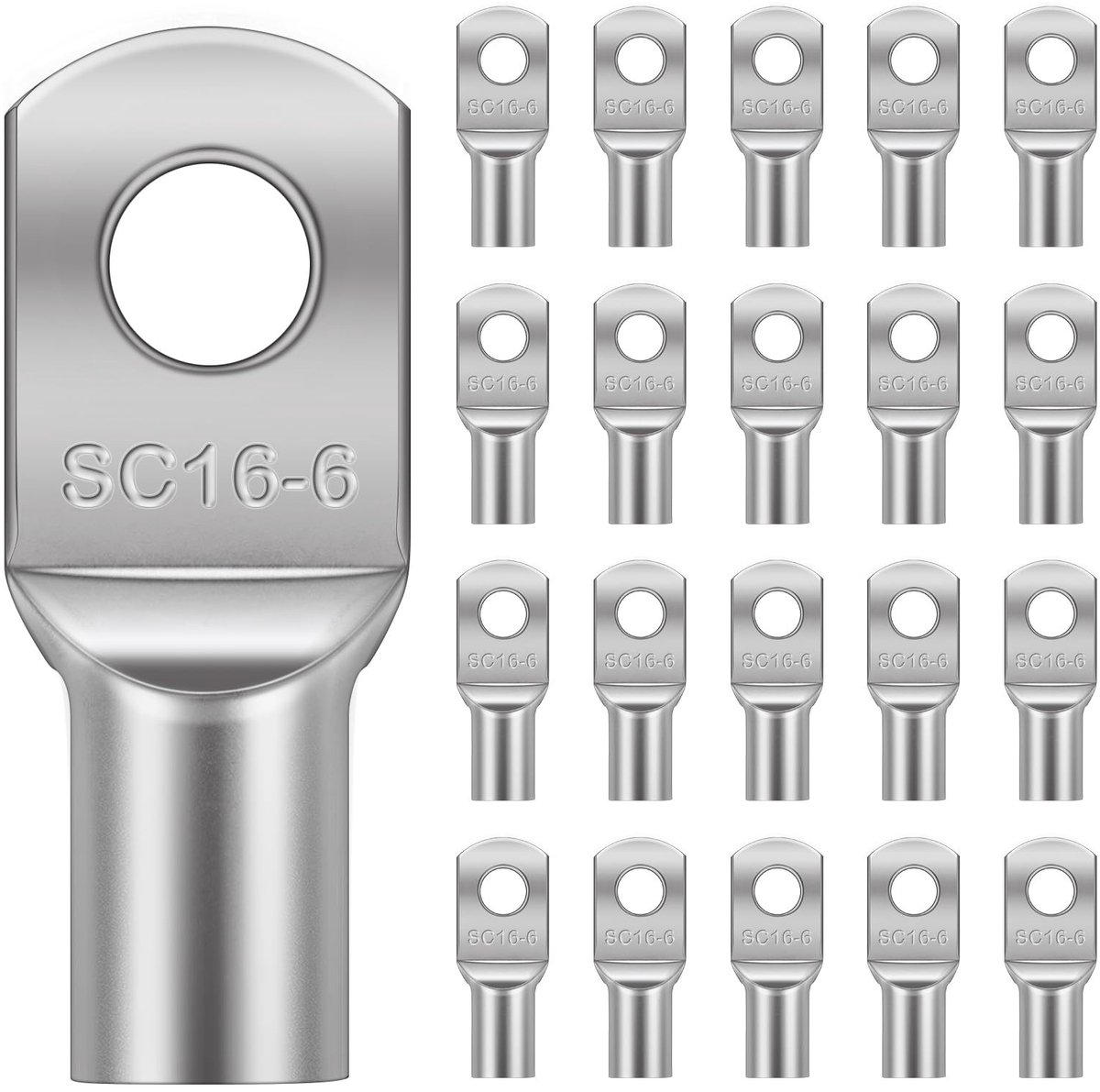 Dailygoods - Dailygoody - Koper Ring Terminals - 20 Stuks - Hoogwaardige Kralen voor Auto en Boot - 16mm²-6.5mm - Duurzaam en Betrouwbaar - Verbinders - Geschikt v..