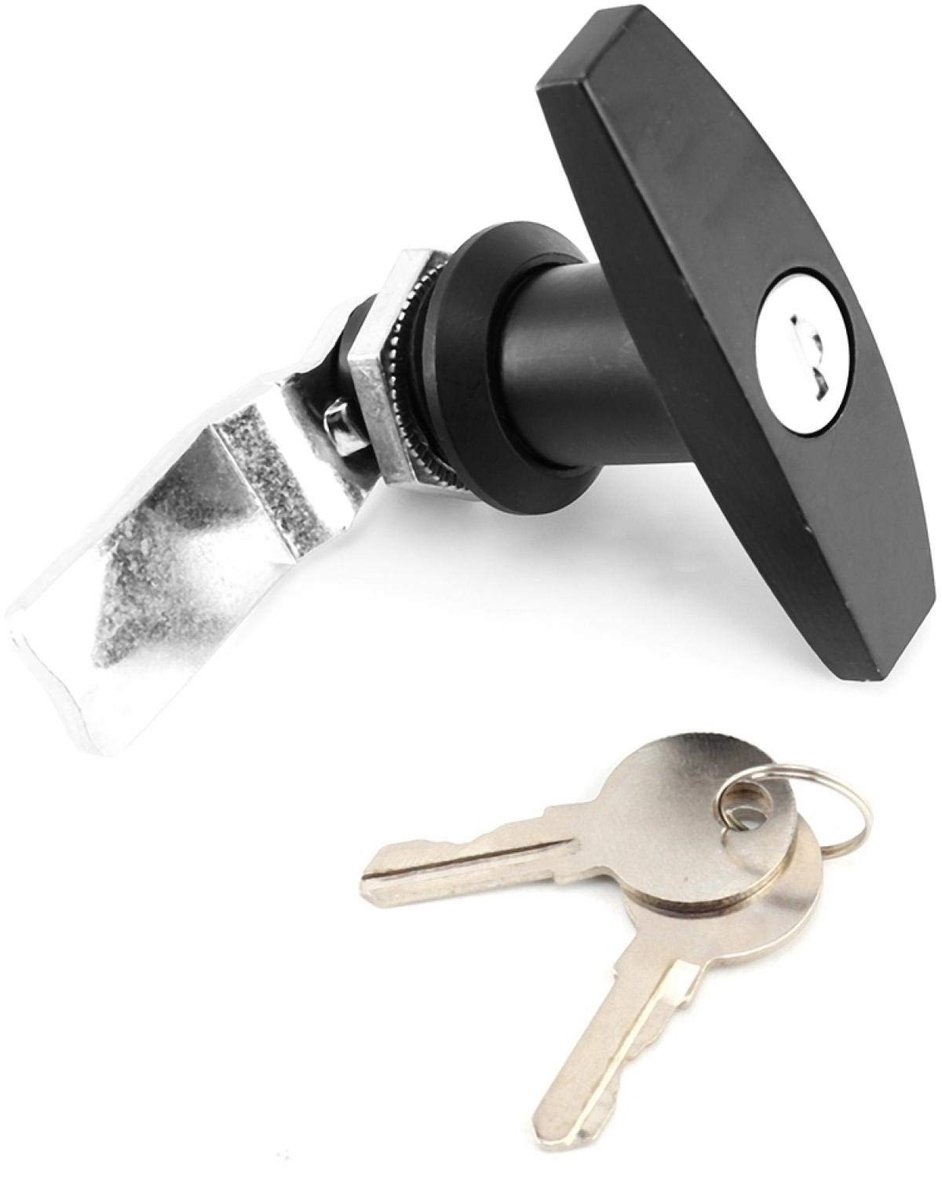 Dailygoods - Dailygoody - T-Lever Lock - Veiligheidsslot voor Garagedeuren en Toolboxes - Inclusief Sleutels - Zwart