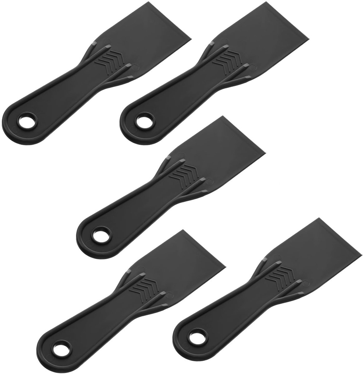 Dailygoody - Plamuurmes 2 Inch - Flexibele Messen - Perfect voor Gipsplaten - Zwart - Muurschilderingen Aanbrengen - Geschikt voor Beginners - 5 Stuks