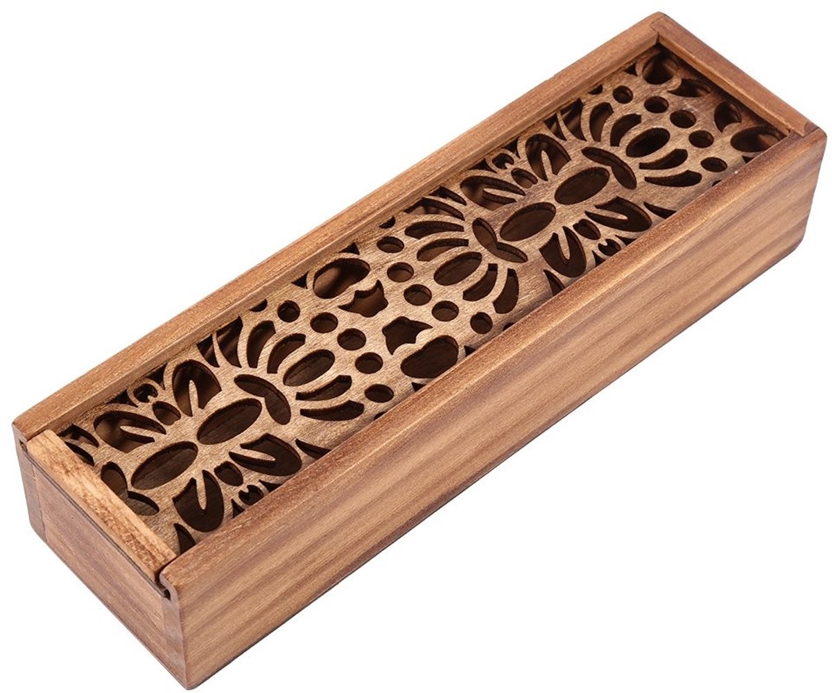 Dailygoody - Houten Pencil Case Box - Vintage Desk Organizer - Ruimtebesparend - School en Kantoor - Organiseren van schrijfgerei - Multifunctioneel -...