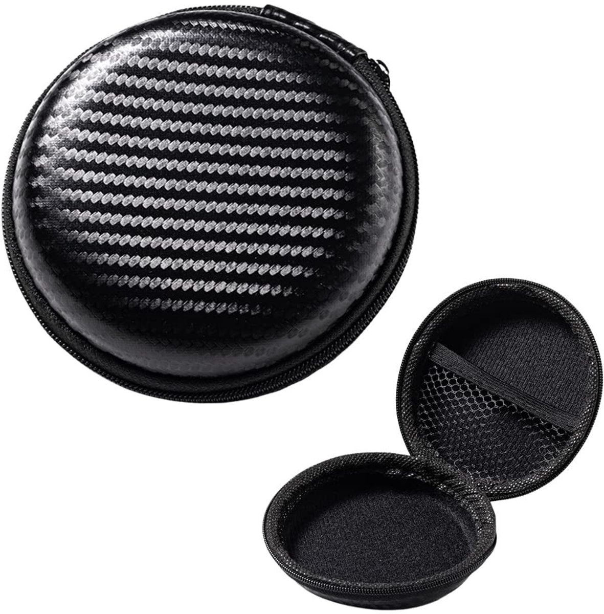 Dailygoody - Mini-hoofdtelefoontas - Koptelefoonopslag - Robuust en waterdicht - Zwart - Oordopjes beschermhoes - Geschikt voor MP3-speler, iPod