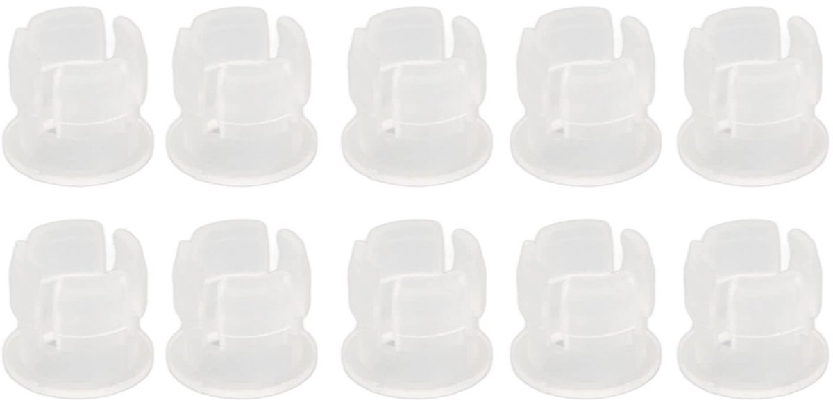 Dailygoods - Dailygoody - LED-lamphouder - 5 Mm Diodehouder - Eenvoudig te installeren - Wit - Slijtvaste standaardmaat - 200 stuks in set - Geschikt voor verlicht...