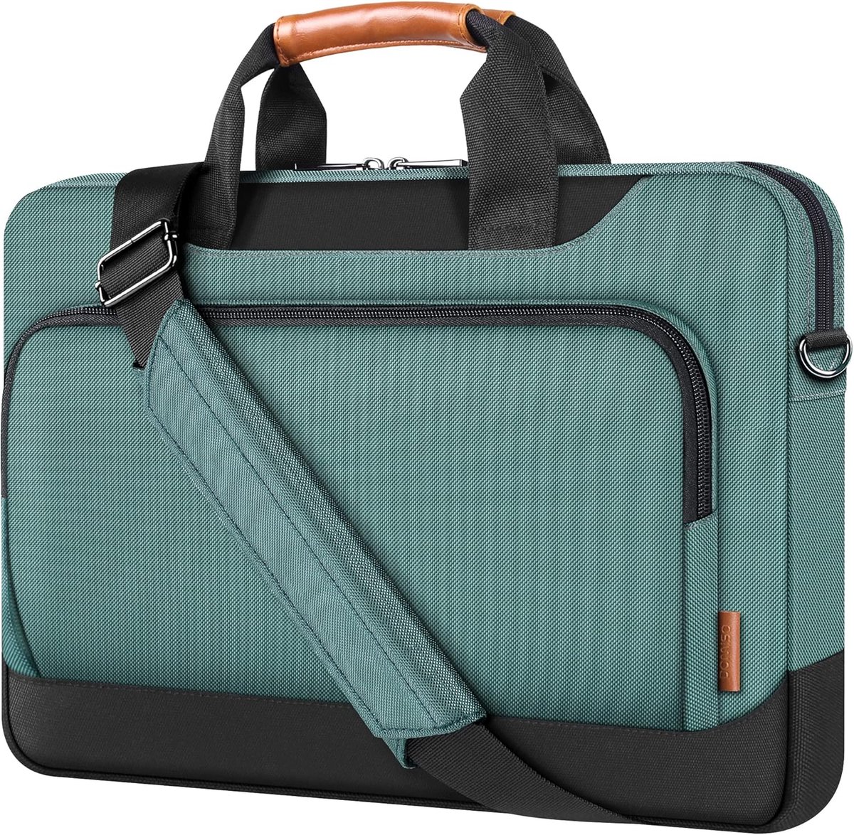 DOMISO 15-15,6 inch laptoptas, business, aktetas, computertas, compatibel met Lenovo 15,6" Ideapad 330/16" MacBook Pro/HP EliteBook 850 G3/Envy x360 15/Latitude 3580/Acer Chromebook/Asus, groen