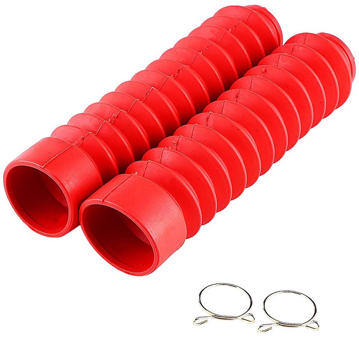 Dailygoods - Dailygoody - Crossmotor Cover - Rubberen Vork Beschermer - Bescherming voor motorfiets - Rood - Duurzaam en veelzijdig - Geschikt voor verschi...