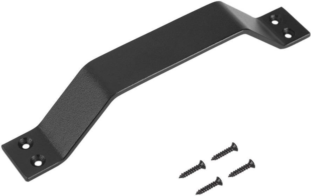 Dailygoods - Dailygoody - Massief Koolstofstalen Staldeur Trekhendel - Duurzaam Staal - Zwart - Modern Ontwerp - Eenvoudige Installatie - Geschikt voor Schuifdeuren