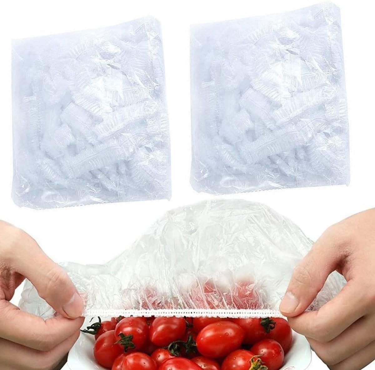 100 Stuks Krimpbare Vershoudzakken voor Voedselopslag - Plastic Bewaarhoezen voor Fruit en Eten, Ideaal voor Versheid en Bewaring