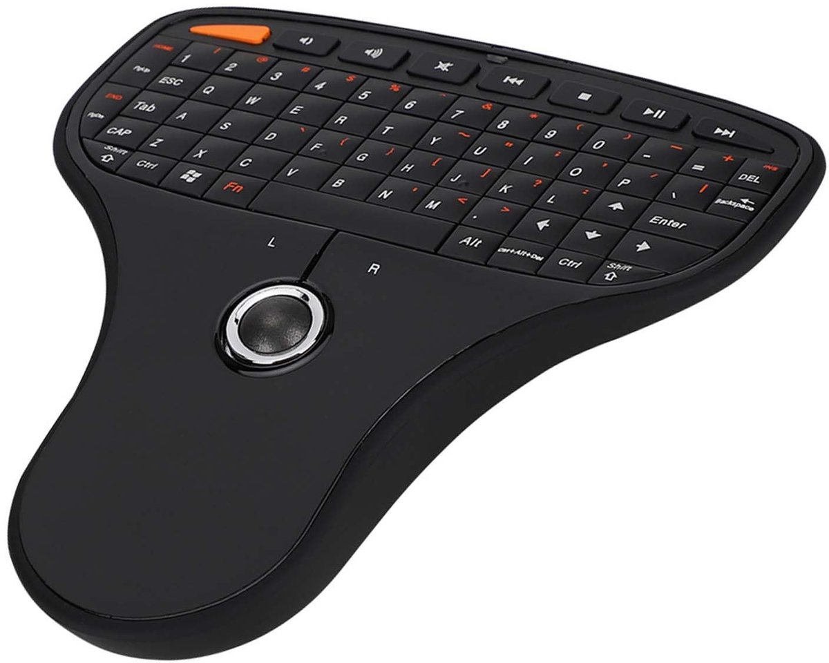 Dailygoods - Dailygoody - Draadloos Toetsenbord en Muis - Mini USB met Trackball - Ideaal voor TV en Computer - QWERTY indeling - Compact en gebruiksvriendelijk - ...