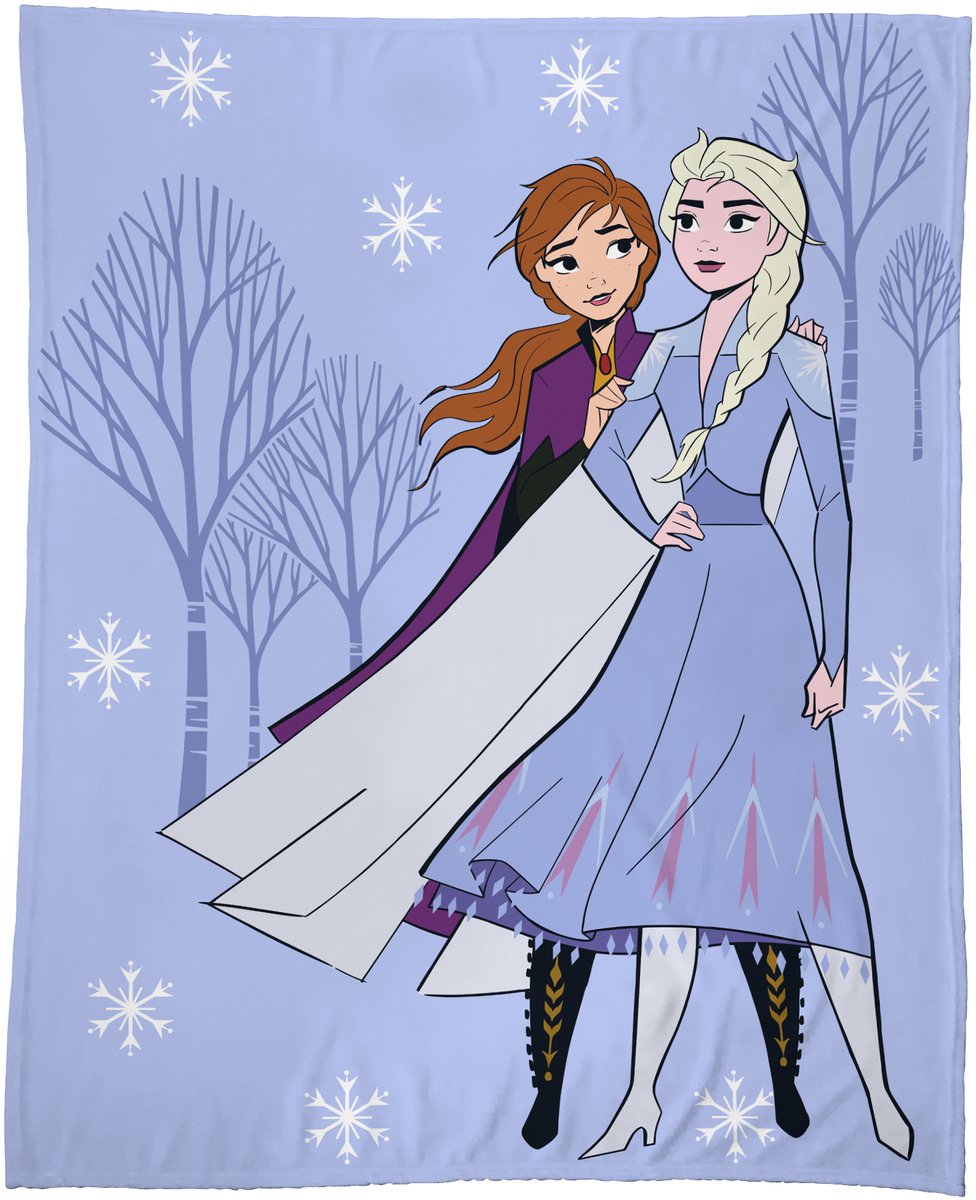 Disney Frozen Fleece deken Sisters - 110 x 140 cm - Polyester Multi