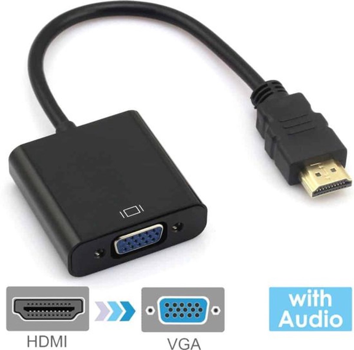 HDMI 2.0 naar VGA (D-Sub) vrouwelijk - 0,1 m