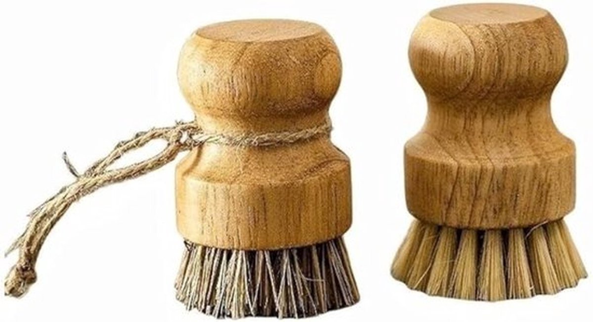 Houten Afwasborstel - Handborstel Set - 2 Stuks