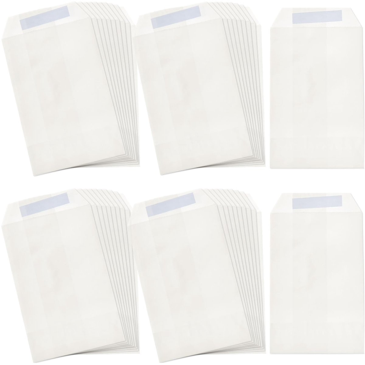 Dailygoods - 100 Stuks Glassine Zakjes voor Bruiloft en Feestjes