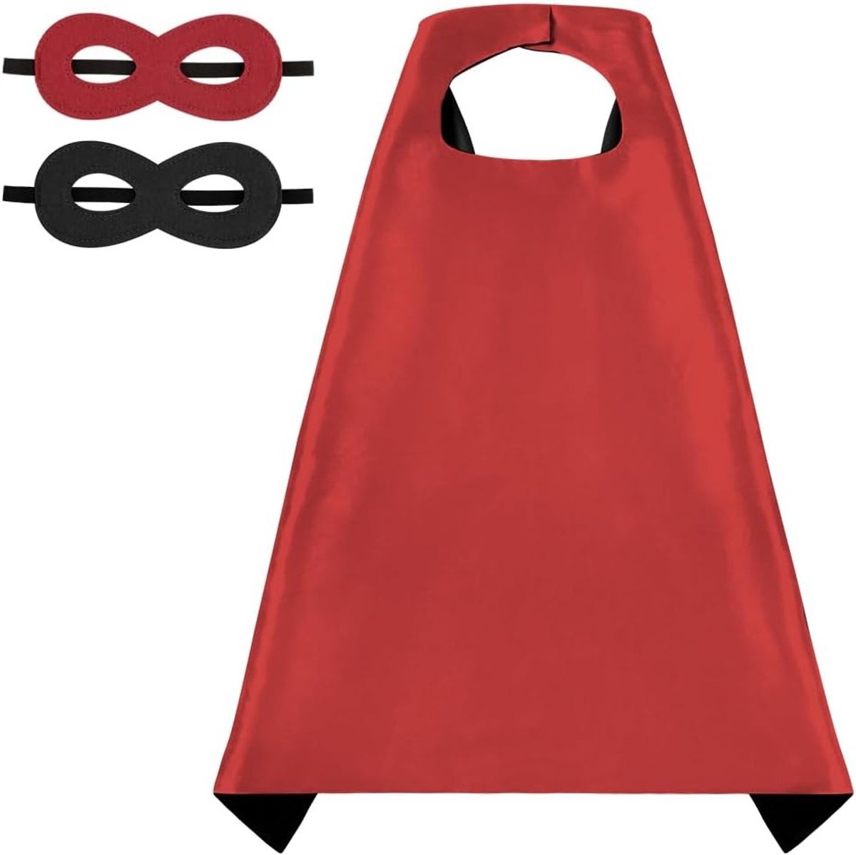 Superhelden Cape Kostuum voor Kinderen, 2/3 Delig, Dubbelzijdige Cape met Masker, Halloween, Carnaval en Cosplay Voor Jongens en Meisjes