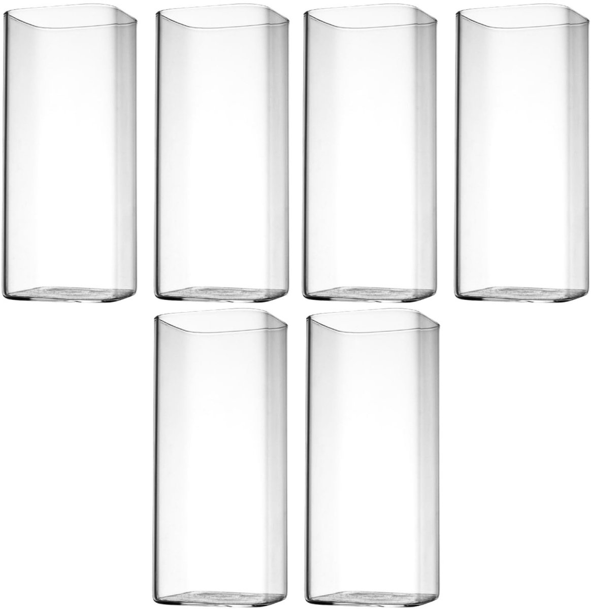 Dailygoods - Set van 6 Heldere Drinkglazen van Borosilicaatglas