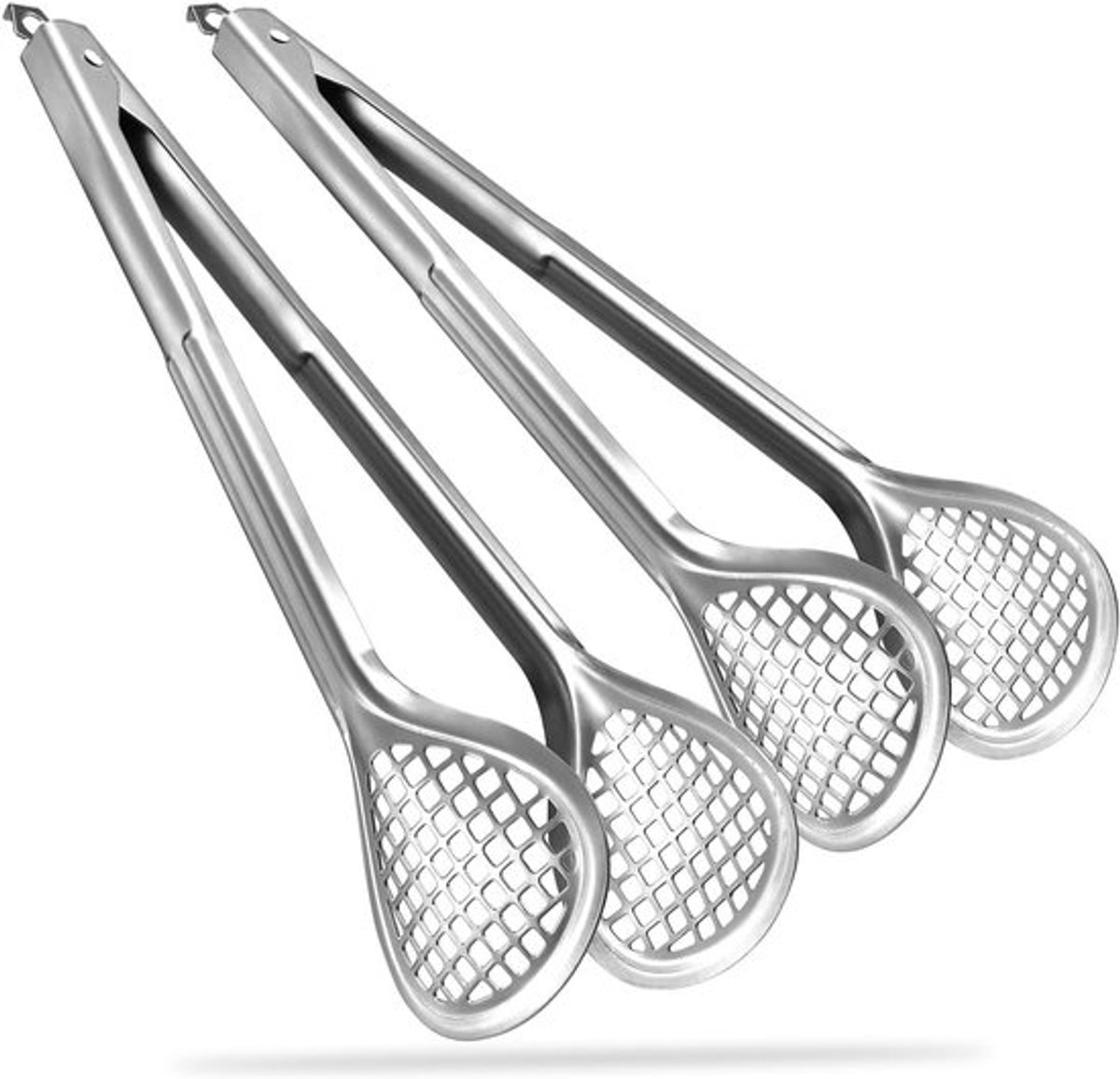 BBQ Tang Set van 2 Stuks - 33 cm Hittebestendige Keukentang van RVS