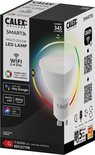 Calex Smart LED lamp met GU10 fitting, 4.9W, 345 lumen, RGB en instelbaar wit licht, werkt met WiFi, Google Assistant, Alexa en Siri.