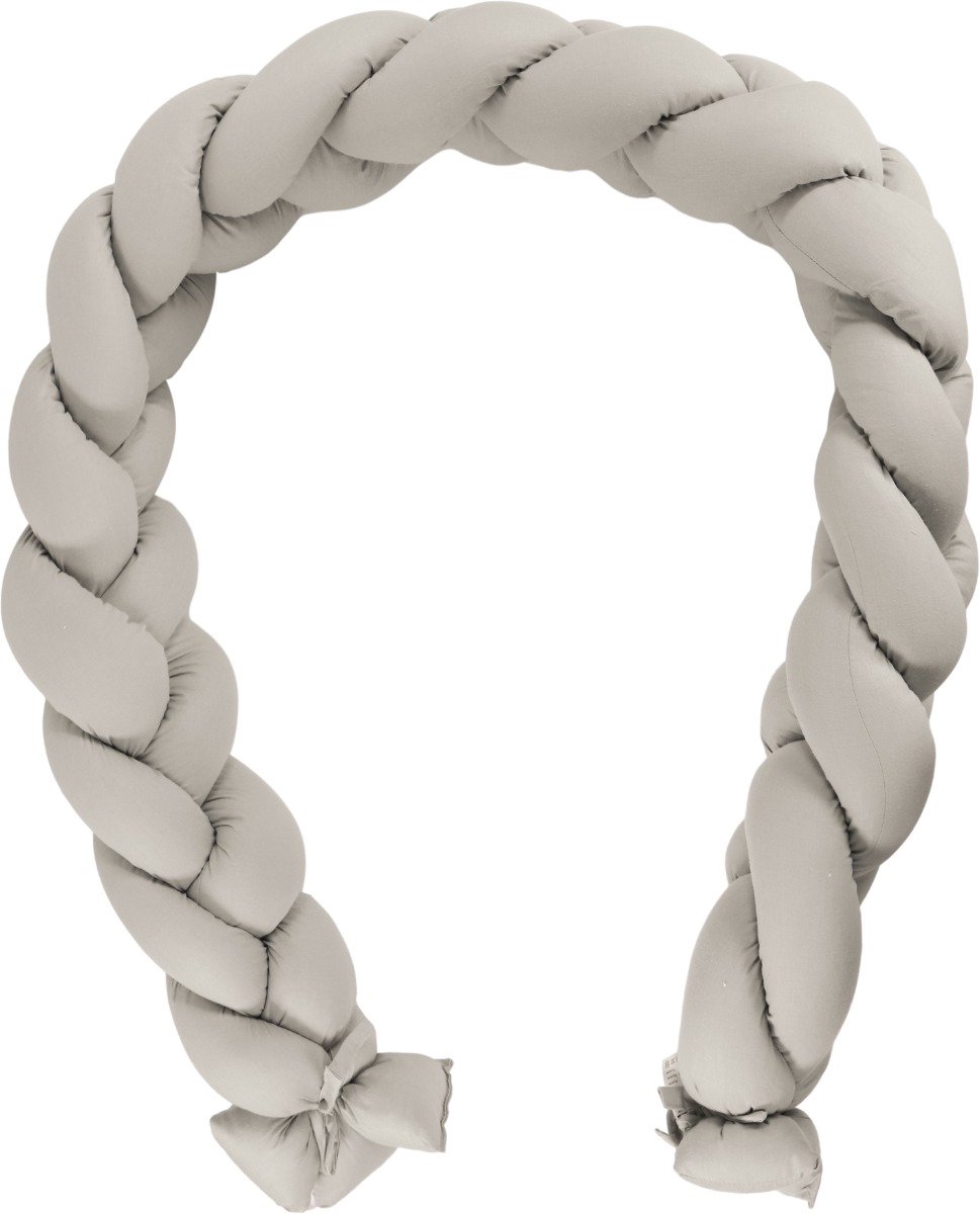 MamaLoes Beige 210 cm Braided Bedbumper