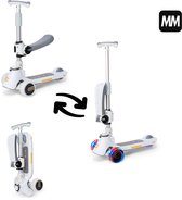 MiniMover Kinderstep 2-in-1 - Grijs - Loopfiets en Step - LED Wielen - 3 Wielen - Tot 50 kg