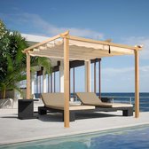 Pergola 3x3 m avec Toit Réglable – Pavillon de Jardin en Aluminium Hydrofuge UV50+ Jaune Crème – Abri Luxe pour Terrasse, Jardin & Barbecue – Nicolehome