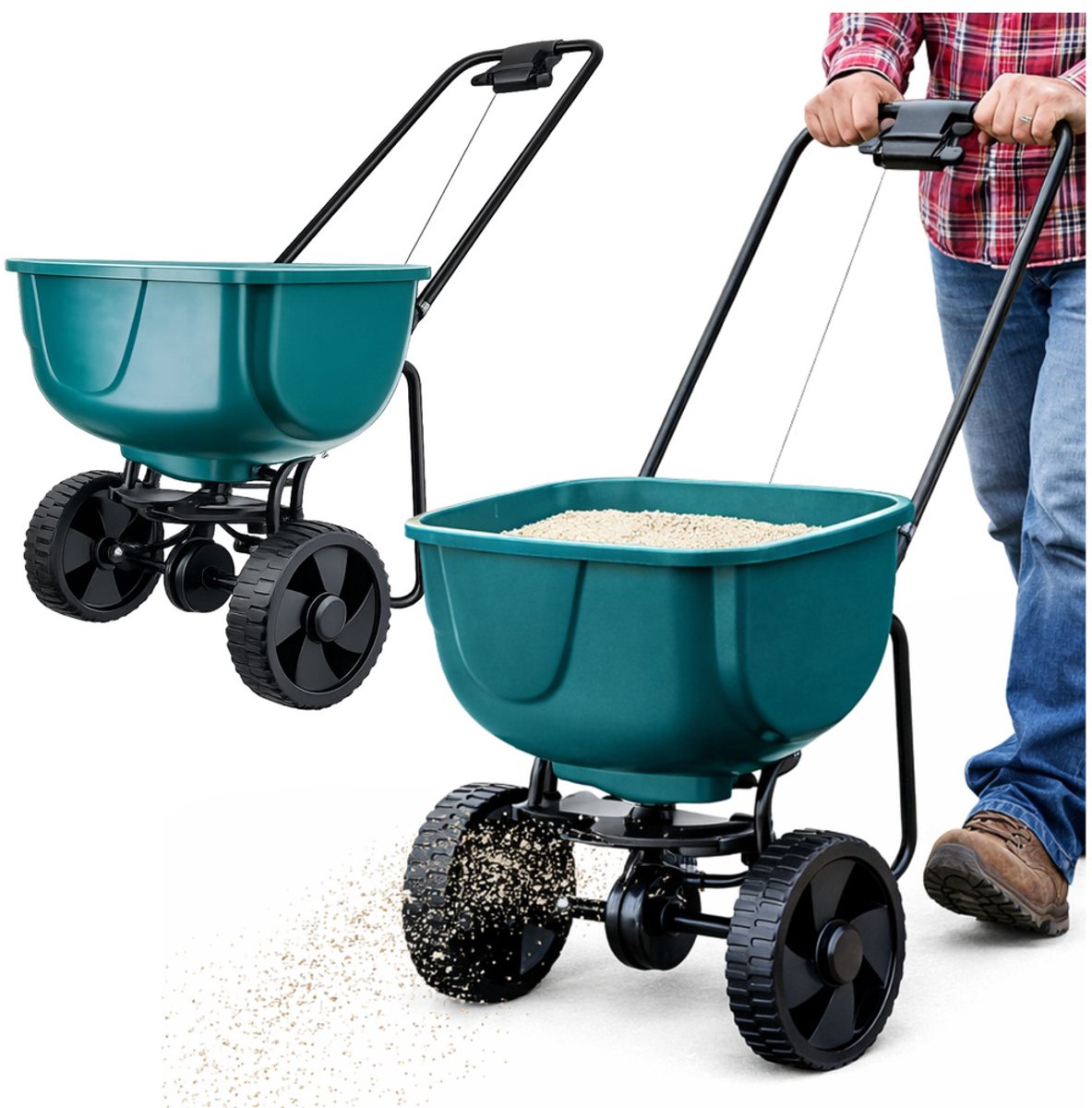 MOZY® - Universele Strooiwagen - 27 liter - voor Mest, Zaden