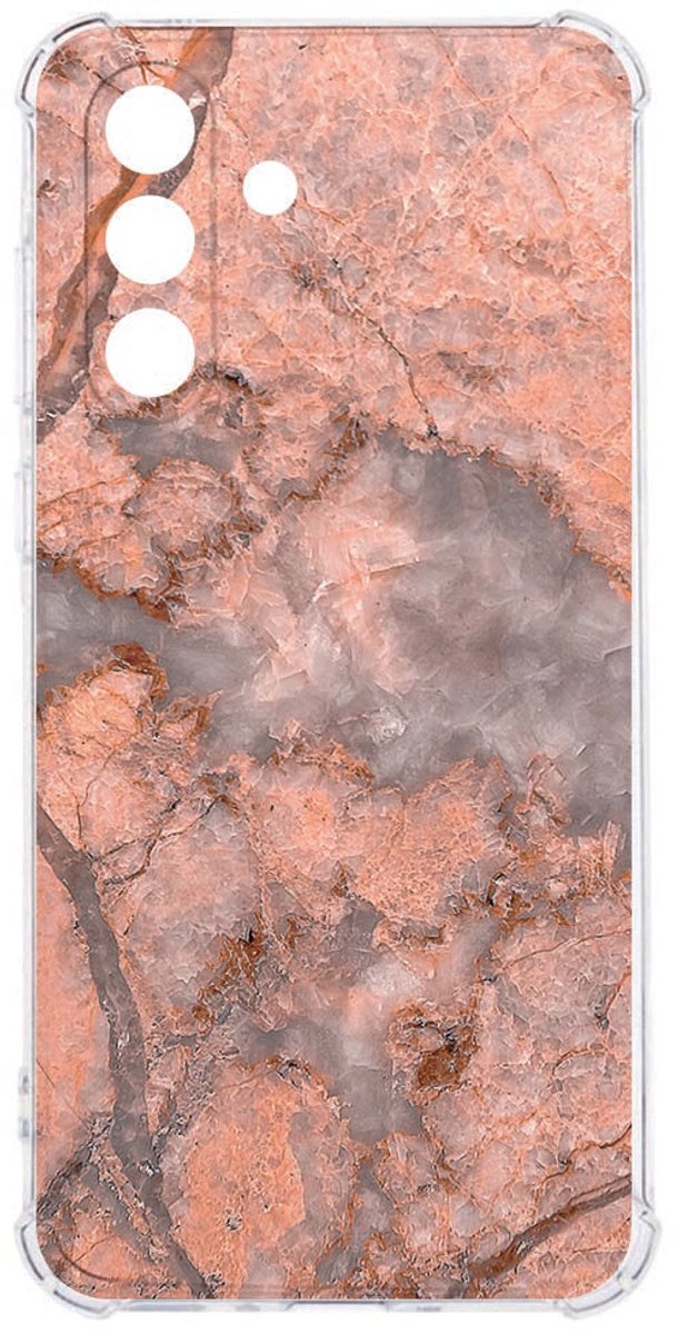 Softcase Samsung Galaxy A57 Marmer Oranje Antishock