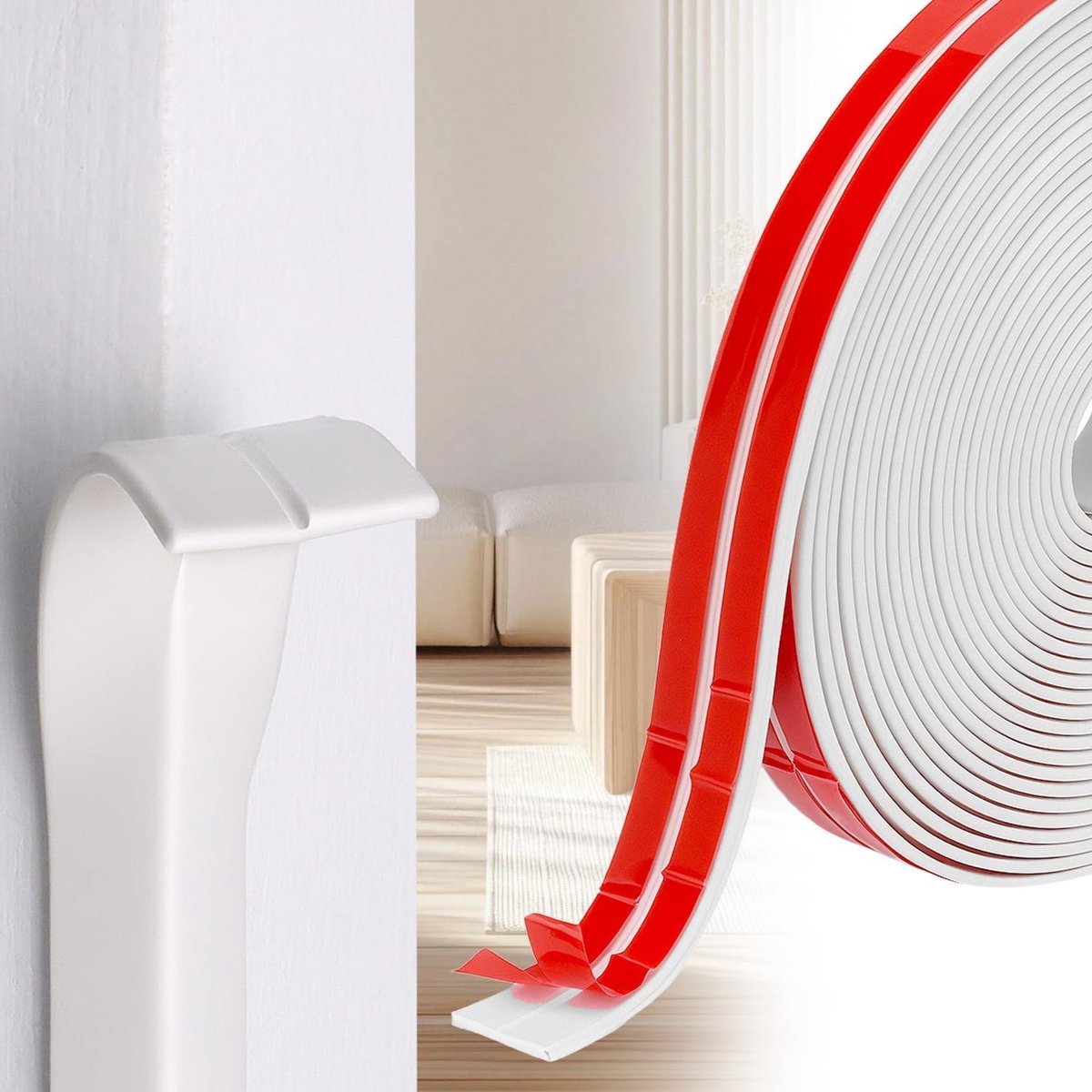 Zelfklevende PVC decoratieve strip voor hoeken, 2CMx6M, wand- en tegelrandbescherming, duurzaam en eenvoudig aan te brengen
