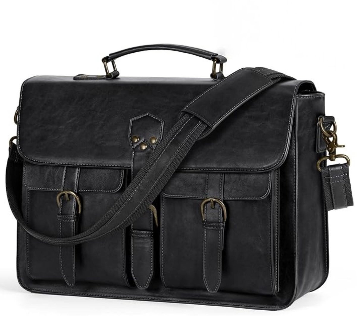 Leren Laptoptas - Laptoptas - Leren Tas - Luxe Leren Laptoptas - Werktas - Schoudertas - Business Tas - Leren Business Tas - 15.6 inch - Zwart - van Imperatoris