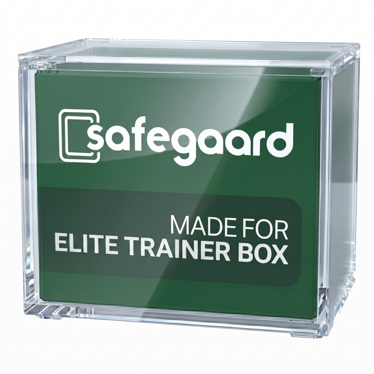 Safegaard - Pokémon ETB Elite Trainer Box Acryl Case - Veilig Stapelbaar Systeem - Acrylic Protector Display Box voor ETB Bescherming - Afgeronde hoeken, Vrij van zuren of PVC, Extra dik, UV bescherming, Sterke magnetische sluiting