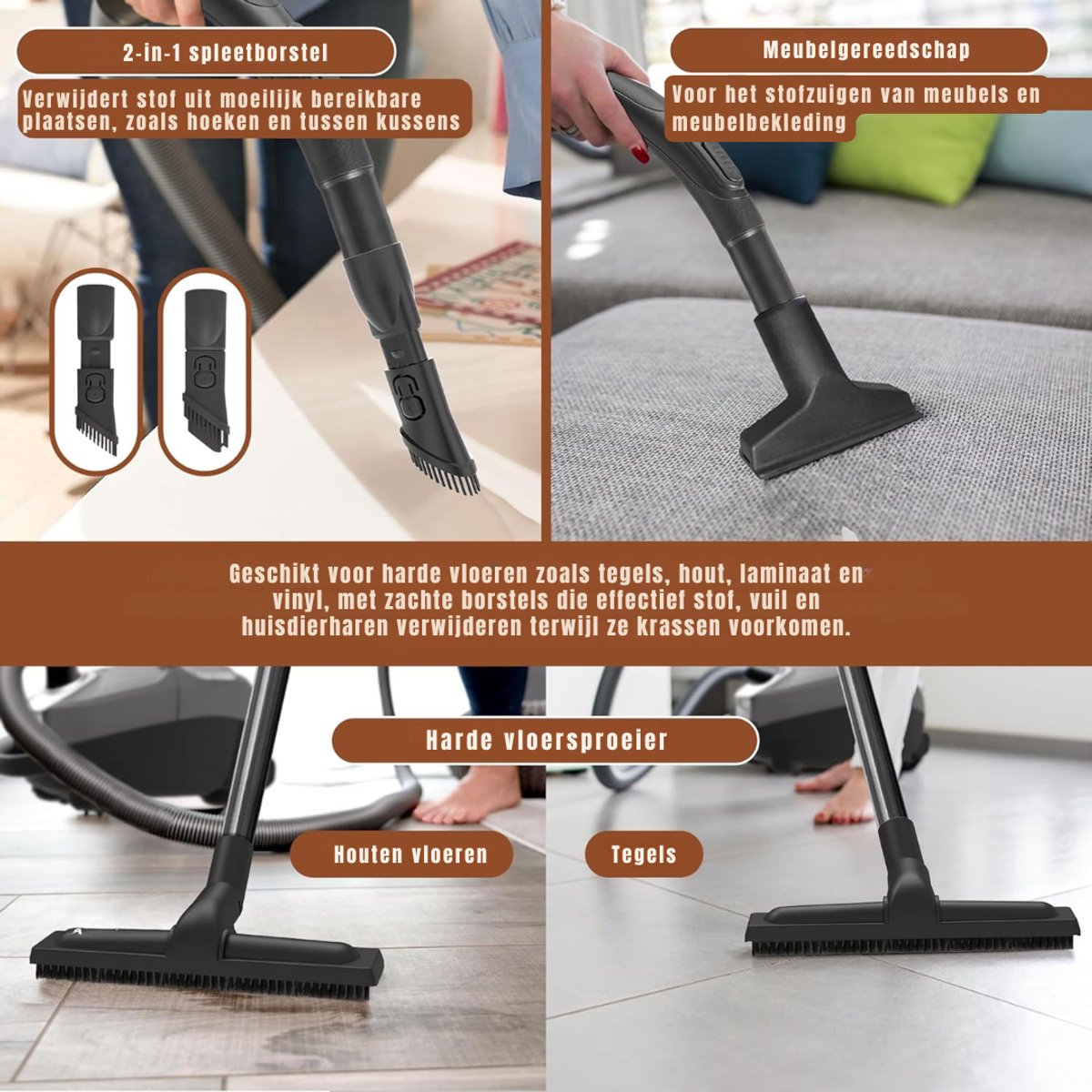 Nexvo® Karcher - Karcher Stofzuiger - Bouwstofzuiger - Festool Stofzuiger - Bouwstofzuiger Zonder Zak - Zwart - 33cm x 31cm x 53cm thumbnail 5