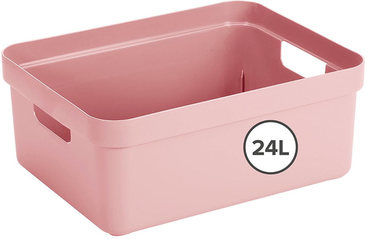 Sunware - Sigma home opbergbox 24L roze - 44,5 x 34,5 x 18 cm