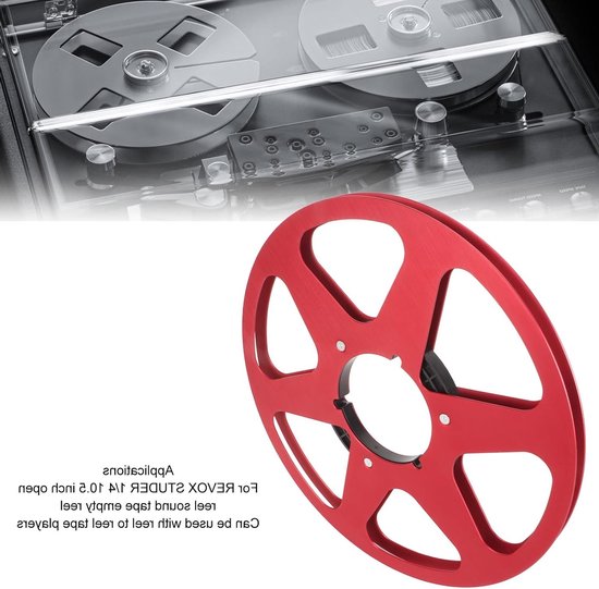 Lege 1/4 10.5 Inch Tape Reel van Aluminium Legering, 6 Gaten Opname Spoel voor Tape Recorders, Vervangingsonderdeel voor Geluidsopname en Audioproductie van Merkloos — afbeelding 5