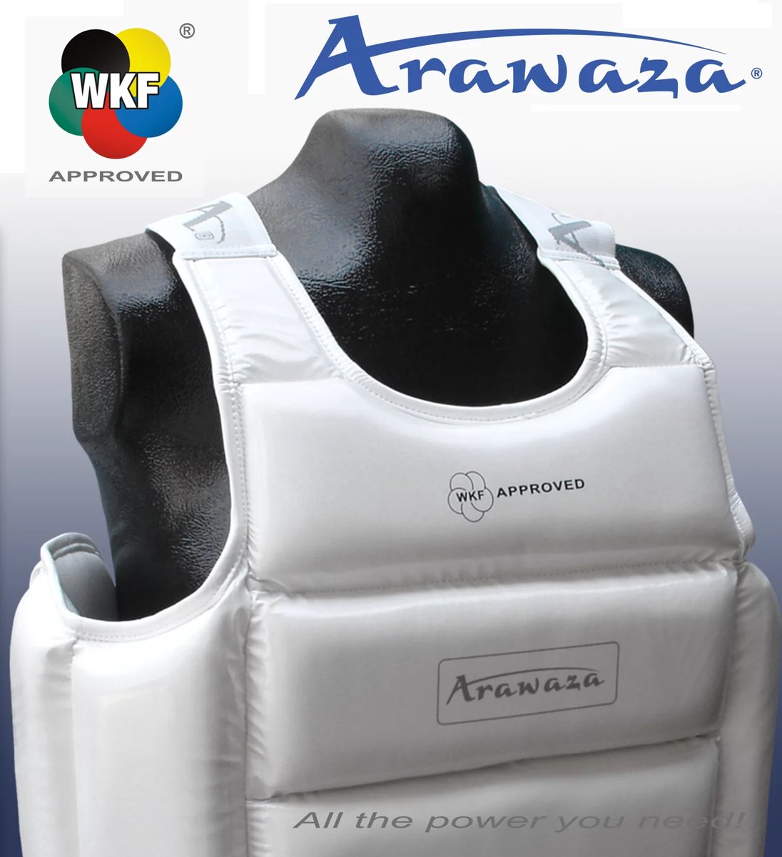 Bodyprotector voor karate Arawaza | U14 WKF | Wit (Maat: L)