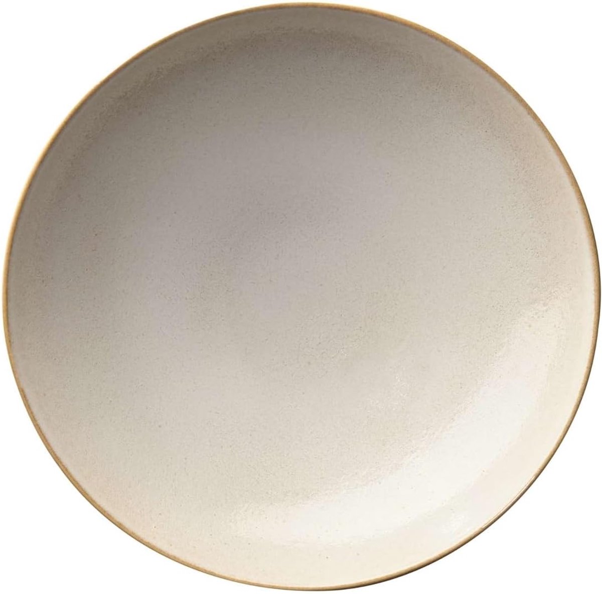 Gourmetbord Keramiek - Dinerbord Rond - Dagelijks Gebruik - Magnetronbestendig Vaatwasserbestendig - 23 Cm Diameter - Zandkleur
