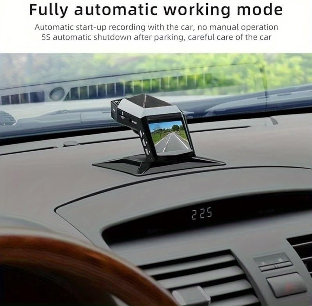 4K+1080P 3-kanaals dashcam voor auto's, camera voorzijde & ingebouwde camera achterzijde, 3,0" scherm, 170° groothoek, 4K-dashboardcamera-recorder – foto 3