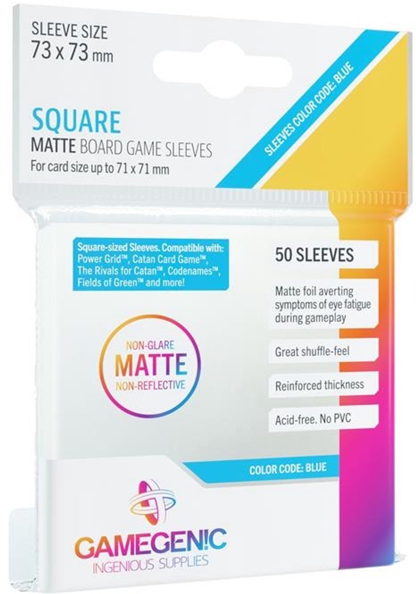 Gamegenic: Matte Board Game Sleeves - Blue