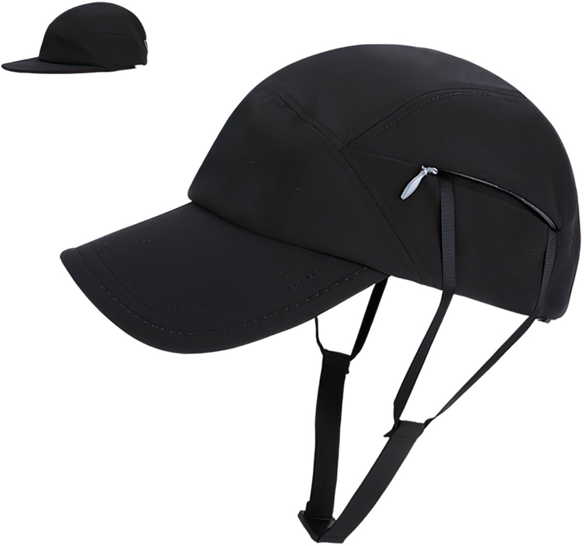 Topmelon Outdoorhoed - Hoed - Zonnehoed - baseballpet - Wielerpetje - unisex outdoor sportpet Zwart