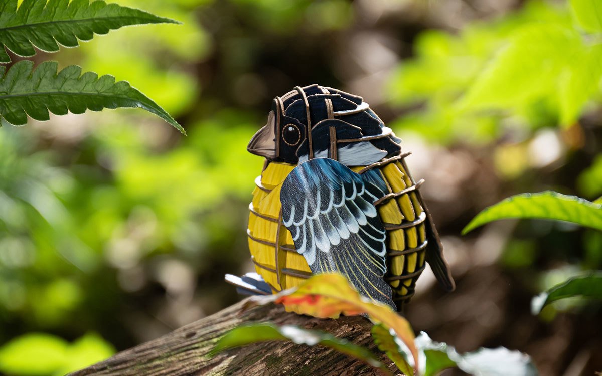MakeBug, 3D Modelbouwpakket, Voices of Nature, Yellow Bellied Tit/Pimpelmees, MB-D-0003, 8x6x7cm